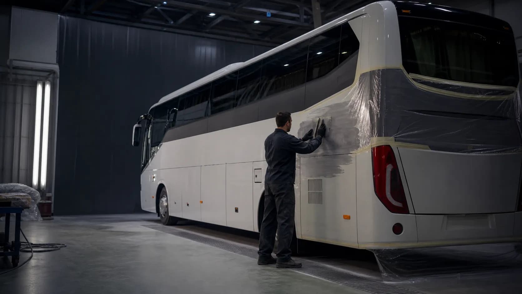 Покраска автобусов Higer